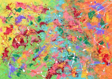 Картина под названием "When Pollock was ha…" - Sumit Ratta, Подлинное произведение искусства, Акрил