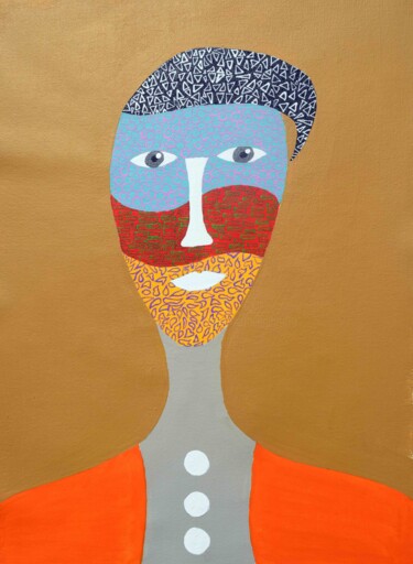 Painting titled "Michel" by Sumit Ratta, Original Artwork, Acrylic
