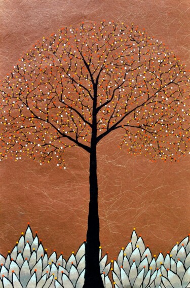 Malerei mit dem Titel "Swarn" von Sumit Ratta, Original-Kunstwerk, Acryl