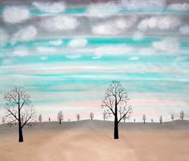 Картина под названием "On a cloudy day" - Sumit Ratta, Подлинное произведение искусства, Акрил