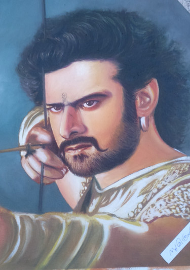 Painting titled "painting-prabhas.jpg" by Sumithran, Original Artwork, Acrylic