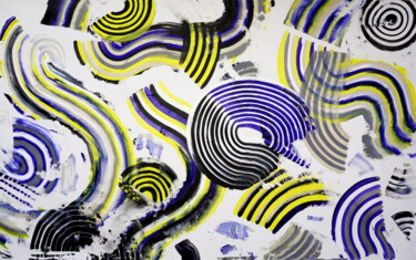 Composition No. 307 Peinture intitulée "Composition No. 307" par Sumit Mehndiratta, Œuvre d'art originale, Acrylique Monté sur Châssis