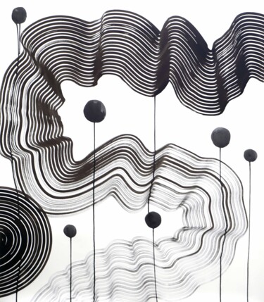 Composition No. 318 Dessin intitulée "Composition No. 318" par Sumit Mehndiratta, Œuvre d'art originale, Encre