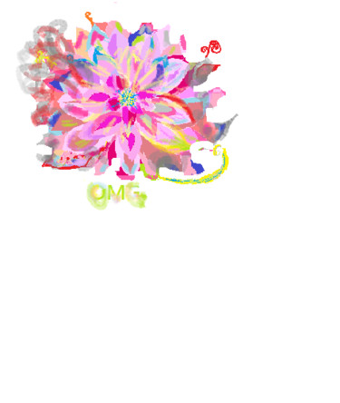 Digital Arts titled "bigflowers.png" by Lily Moonheart, Original Artwork
