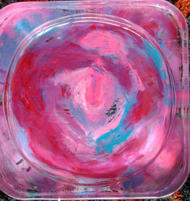 Painting titled "Rose in  glass I" by Lily Moonheart, Original Artwork, Pigments