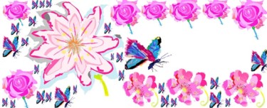 Художественная композиция под названием "Butterfly FloweR" - Lily Moonheart, Подлинное произведение искусства, Аксессуары