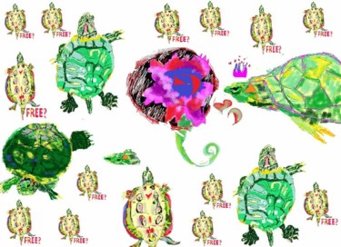 Design titled "TurtLe Lovers" by Lily Moonheart, Original Artwork, Accessories