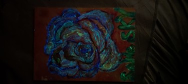 Dessin intitulée "rose Night Stars Sh…" par Lily Moonheart, Œuvre d'art originale, Bois