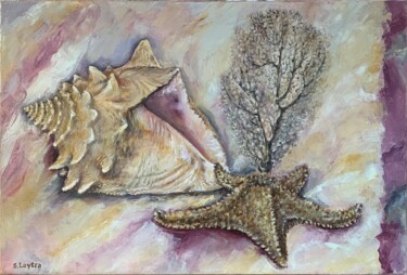 Pittura intitolato "Marine Still Life" da Svetlana Loytra, Opera d'arte originale, Olio Montato su Telaio per barella in leg…