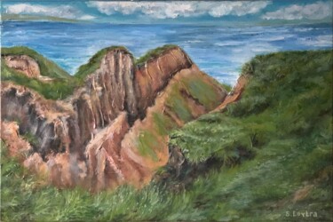 Painting titled "Kherson Grand Canyon" by Svetlana Loytra, Original Artwork, Oil Mounted on Wood Stretcher frame