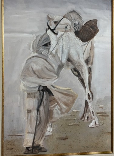 Ζωγραφική με τίτλο "La société" από Sun Shine, Αυθεντικά έργα τέχνης, Λάδι Τοποθετήθηκε στο Ξύλινο φορείο σκελετό