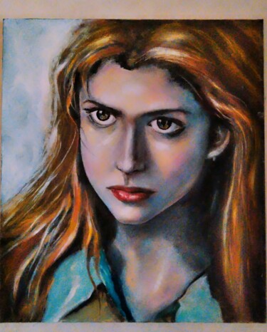Painting titled "Woman" by Sunao F, Original Artwork, Oil