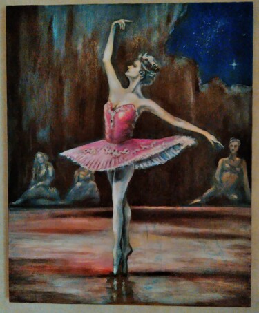 Pintura titulada "Ballerina." por Sunao F, Obra de arte original, Oleo