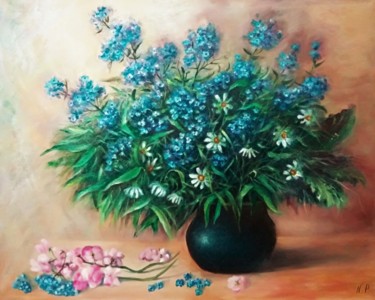 Pintura titulada "Wild flowers oil pa…" por Natalja Picugina, Obra de arte original, Oleo