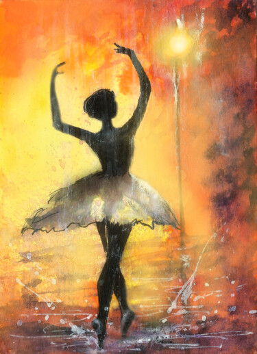 Gravures & estampes intitulée "Ballerina dance abs…" par Natalja Picugina, Œuvre d'art originale, Impression numérique