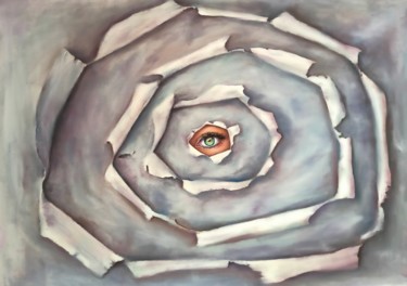 Peinture intitulée "Mask of fear oil pa…" par Natalja Picugina, Œuvre d'art originale, Huile