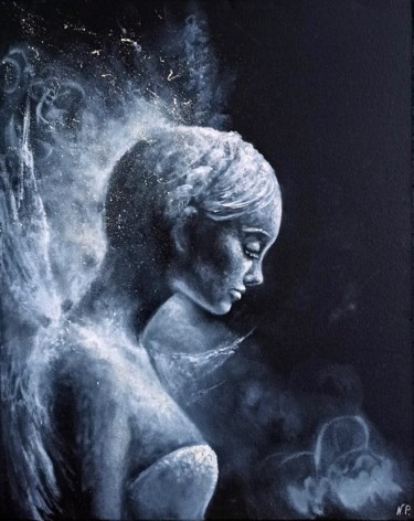 Картина под названием "Angel. Woman portra…" - Natalja Picugina, Подлинное произведение искусства, Масло