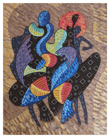 Malerei mit dem Titel "“Métamorphose”" von Suncréa, Original-Kunstwerk, Acryl Auf Keilrahmen aus Holz montiert