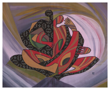 Pintura intitulada "“Initiation”" por Suncréa, Obras de arte originais, Acrílico Montado em Armação em madeira