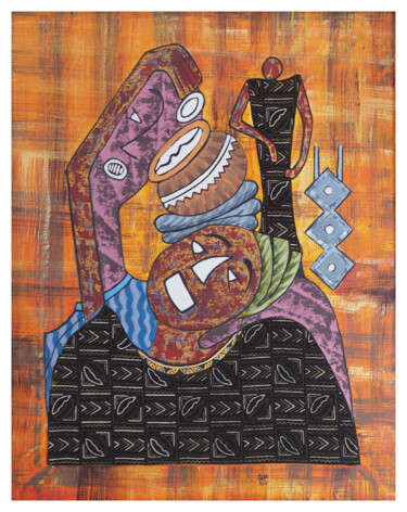 Pintura intitulada "“L’économe”" por Suncréa, Obras de arte originais, Acrílico