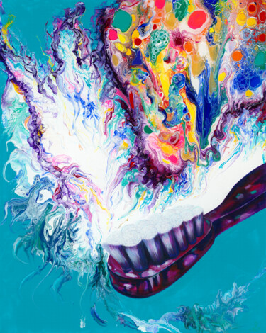 Painting titled "Happy Splash (Limit…" by Sung Lee, Original Artwork, Digital Print