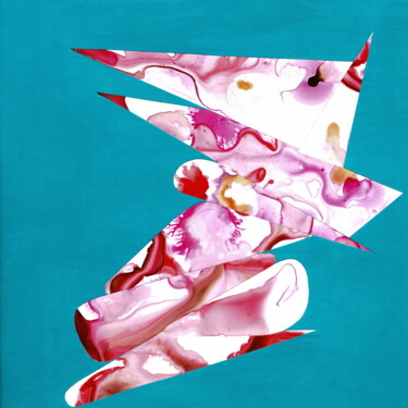 Schilderij getiteld "Happy Series - Orig…" door Sung Lee, Origineel Kunstwerk, Collages Gemonteerd op Houten paneel