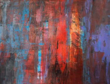 Abstract color painting Painting titled "Abstract color pain…" by Sunil Karunarathna, Original Art, Acrylic