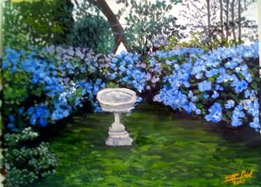 Pintura titulada "Hydrangeas Royal" por Sunshine Amos, Obra de arte original, Acrílico