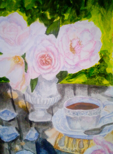 "Garden In A Vase No…" başlıklı Tablo Sunshine Amos tarafından, Orijinal sanat, Suluboya