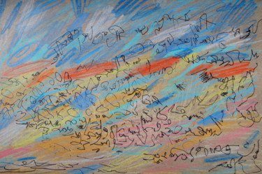 Рисунок под названием "The Cat Songs (11)…" - Lina Stern, Подлинное произведение искусства, Цветные карандаши
