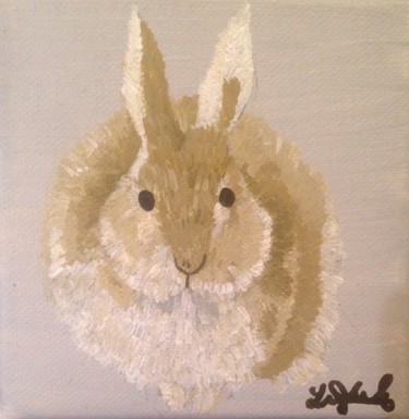 Malarstwo zatytułowany „Petit lapin pour Pâ…” autorstwa Sunwoo Ji, Oryginalna praca, Akryl