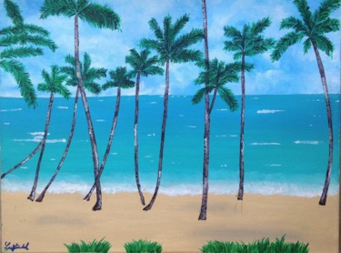 Malerei mit dem Titel "Un tas de palmier à…" von Sunwoo Ji, Original-Kunstwerk, Acryl