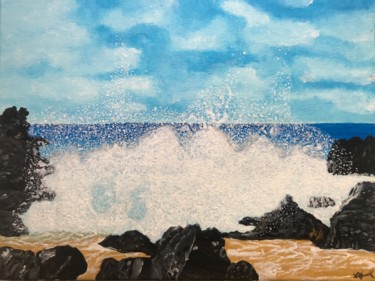 Painting titled "Le grand splash" by Sunwoo Ji, Original Artwork, Acrylic