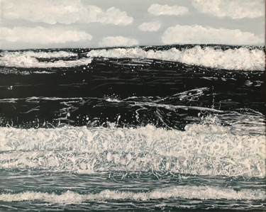Les boucles des écumes Peinture intitulée "Les boucles des écu…" par Sunwoo Ji, Œuvre d'art originale, Acrylique