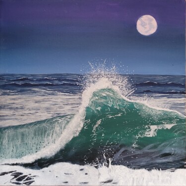 Pintura intitulada "Paysage marin de nu…" por Sunwoo Ji, Obras de arte originais, Acrílico