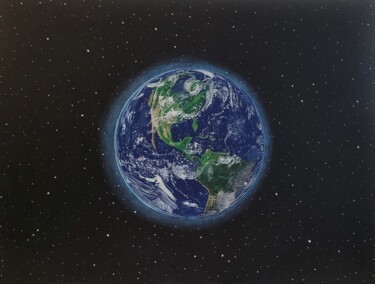 Painting titled "La terre, notre bel…" by Sunwoo Ji, Original Artwork, Acrylic