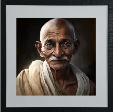 Arts numériques intitulée "gandhi" par Suny, Œuvre d'art originale, Image générée par l'IA
