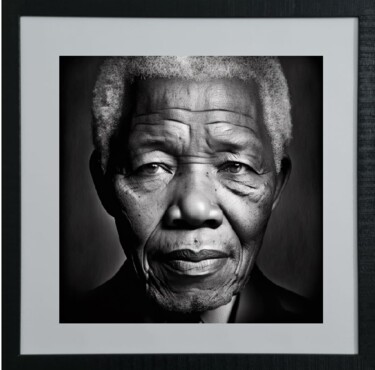 Digital Arts titled "Nelson Mandela" by Suny, Original Artwork, AI generated image