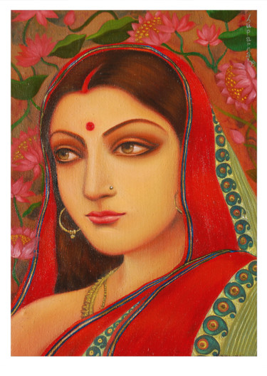 Painting titled "NANDINI" by Suparna Dey, Original Artwork, Oil