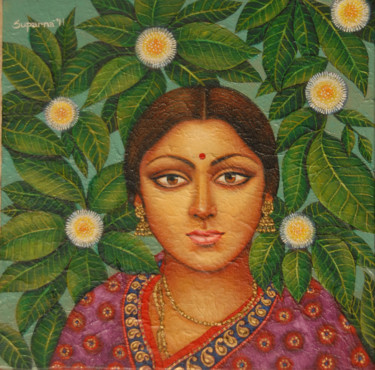 Peinture intitulée "BONOLATA" par Suparna Dey, Œuvre d'art originale, Huile
