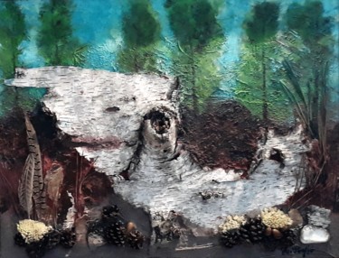 Peinture intitulée "Rêverie en forêt de…" par Henriette Poglio (Superlatournette), Œuvre d'art originale, Acrylique