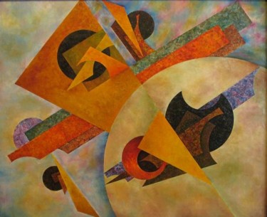 Картина под названием "Composition 195  Му…" - Dmitri Malenki, Подлинное произведение искусства, Масло