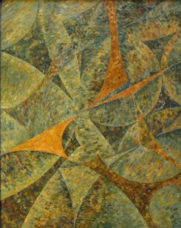 Картина под названием "Composition 232  Си…" - Dmitri Malenki, Подлинное произведение искусства, Масло