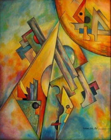 Картина под названием "Composition 265  Ге…" - Dmitri Malenki, Подлинное произведение искусства, Масло