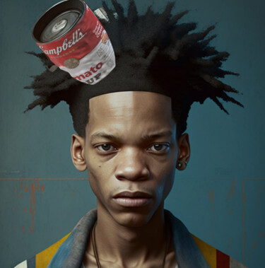Arts numériques intitulée ""Basquiat Soup"" par Supreme Goonz, Œuvre d'art originale, Modélisation 3D
