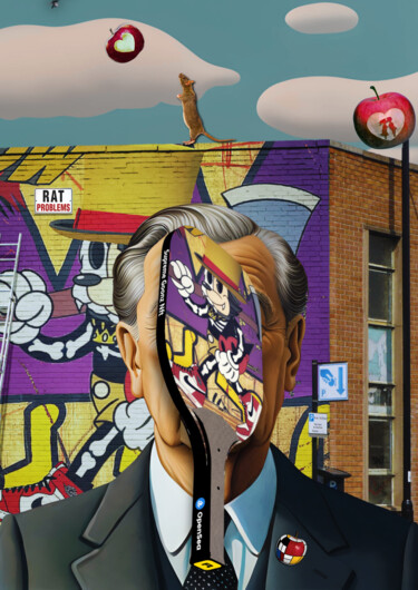 Arts numériques intitulée "Banksy Rat Problems" par Supreme Goonz, Œuvre d'art originale, Collage numérique