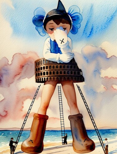 Digital Arts titled "Astrogirl" by Supreme Goonz, Original Artwork, 3D Modeling