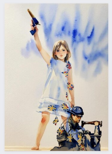 Arte digital titulada "Revolver Girl" por Supreme Goonz, Obra de arte original, Imagen generada por IA