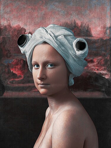 Digitale Kunst getiteld "Mona Paper" door Supreme Goonz, Origineel Kunstwerk, Digitale collage