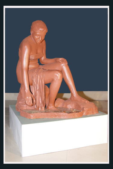 Scultura intitolato "Oleti [For sale in…" da Supriya Shinde, Opera d'arte originale, Metalli